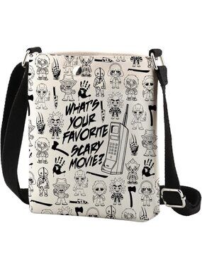 🎃Horror Movie Scary Gift What's Your Favorite Scary Movie Crossbody Bag Horror